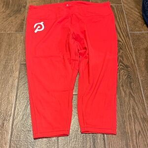 Peloton Vibrant Red Workout Capris